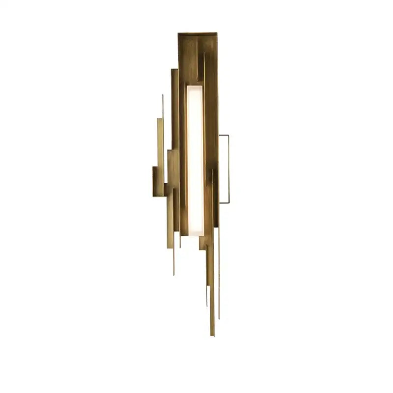Modern brass geometric elegant wall lamp living room sconce