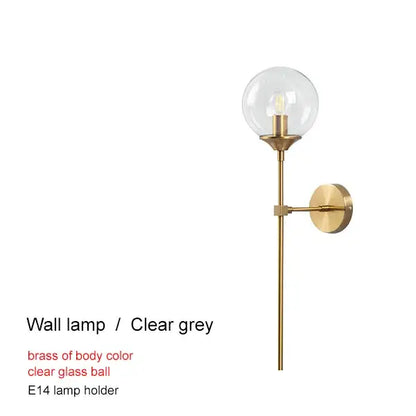 Modern brass glass ball chandelier for living room dining decor