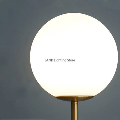 Modern brass glass ball floor lamp for bedroom and study