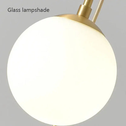 Modern brass glass ball led chandelier – dining room pendant light