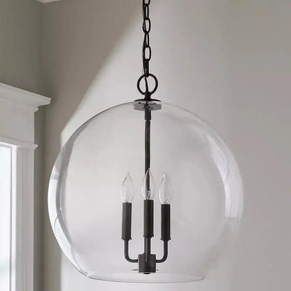 Modern brass glass ball led chandelier for dining room decor