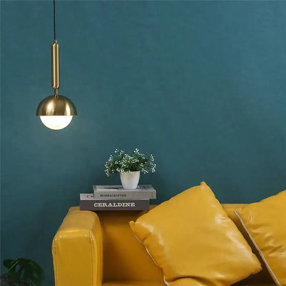 Modern brass glass ball led pendant chandelier for dining room