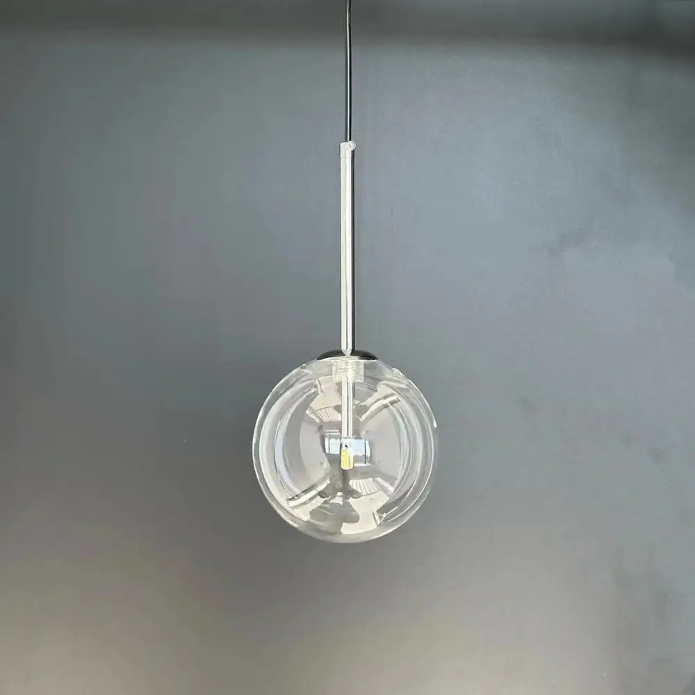 Modern brass glass ball led pendant lamp living room lighting