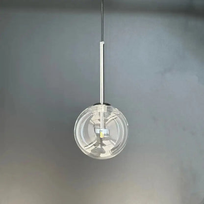 Modern brass glass ball led pendant lamp living room lighting