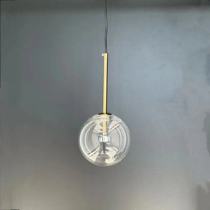 Modern brass glass ball led pendant lamp living room lighting