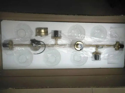 Modern brass glass ball metal pendant light kitchen bar 5 globe