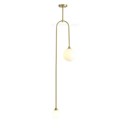 Modern brass glass ball pendant lights dining room frosted globes
