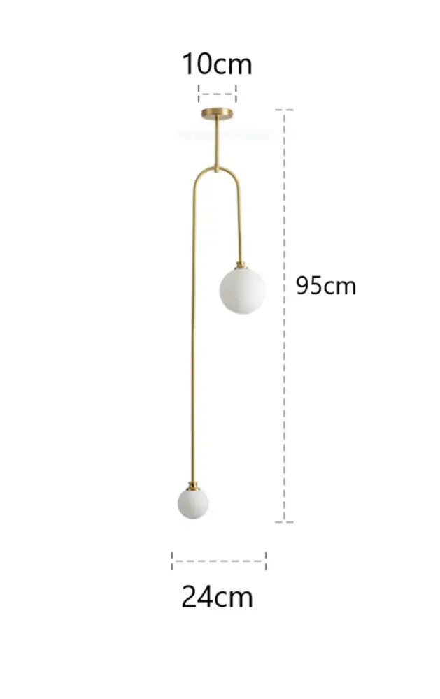 Modern brass glass ball pendant lights dining room frosted globes