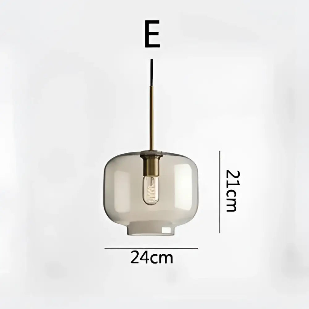 Modern brass glass chandelier dining room pendant light
