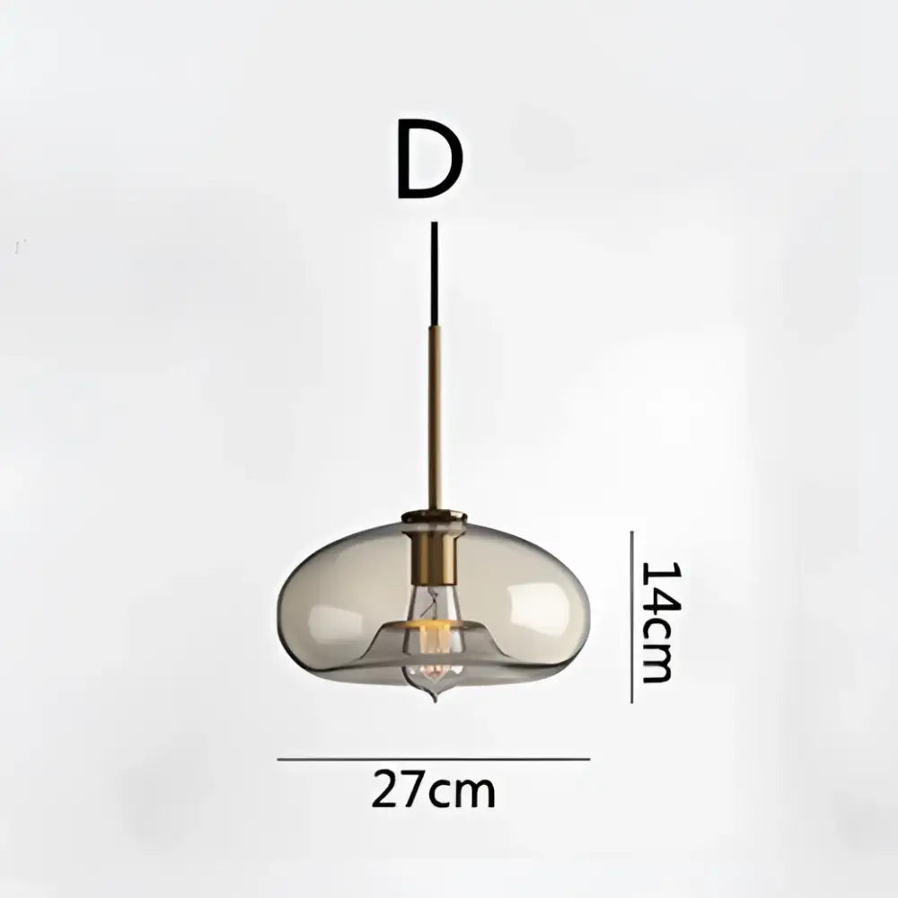 Modern brass glass chandelier dining room pendant light