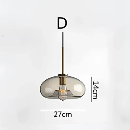 Modern brass glass chandelier dining room pendant light