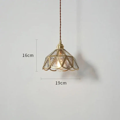 Modern brass glass copper led pendant lights dining room bell shape