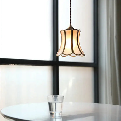 Modern brass glass copper led pendant lights dining room bell shape