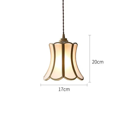 Modern brass glass copper led pendant lights dining room bell shape