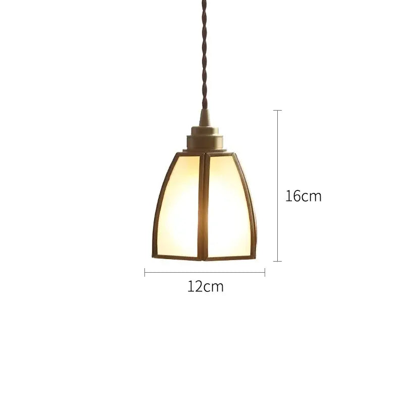 Modern brass glass copper led pendant lights dining room bell shape
