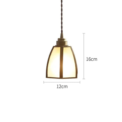 Modern brass glass copper led pendant lights dining room bell shape