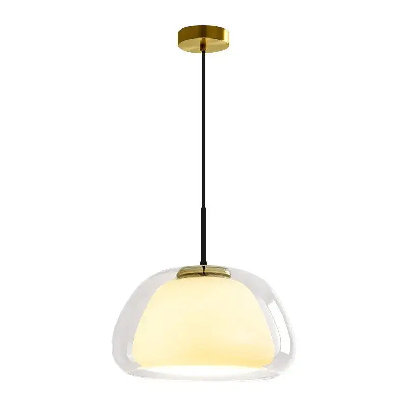 Modern brass glass jelly pendant lamp for dining room