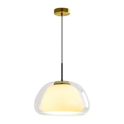 Modern brass glass jelly pendant lamp for dining room