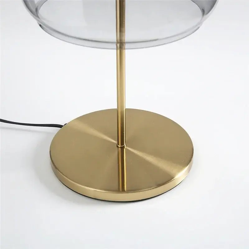Modern brass glass lampshade led table lamp for bedroom decor