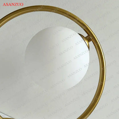 Modern brass glass led table lamp for bedroom reading desk