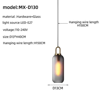 Modern brass glass staircase chandelier for living room