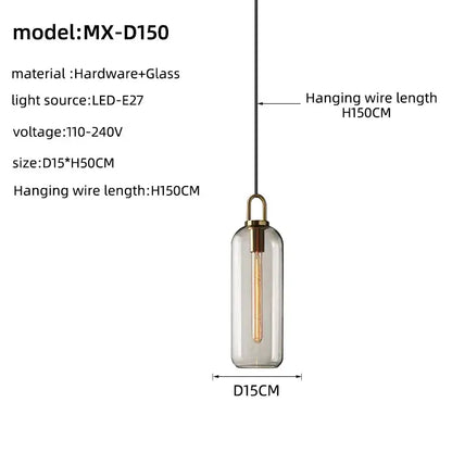 Modern brass glass staircase chandelier for living room