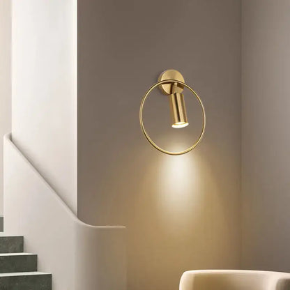 Modern brass gold adjustable led wall sconce for corridor