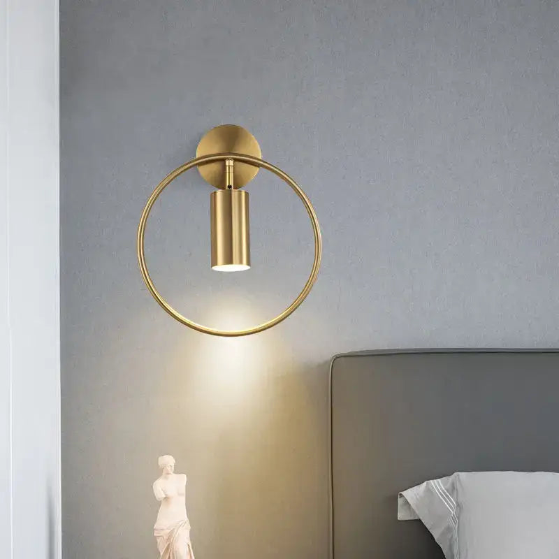 Modern brass gold adjustable led wall sconce for corridor