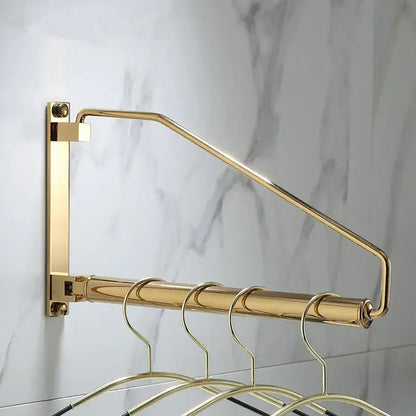 Modern brass gold wall clothing rack bedroom hanging organizer