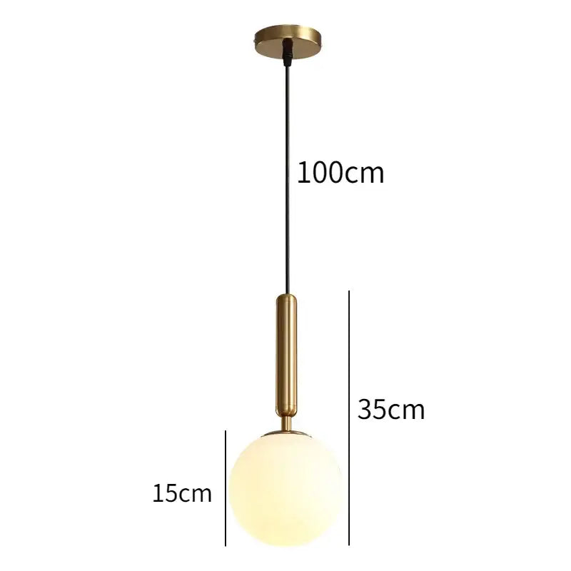 Modern brass golden glass balls ceiling light dining room cluster