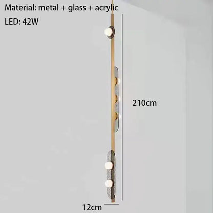 Modern brass gray glass led chandeliers dining room pendant light