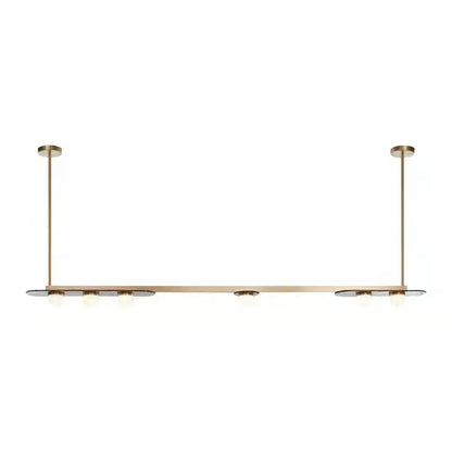 Modern brass gray glass led chandeliers dining room pendant light