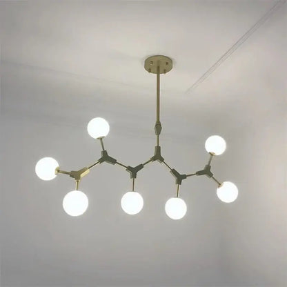 Modern brass iron magic molecular pendant lights dining room