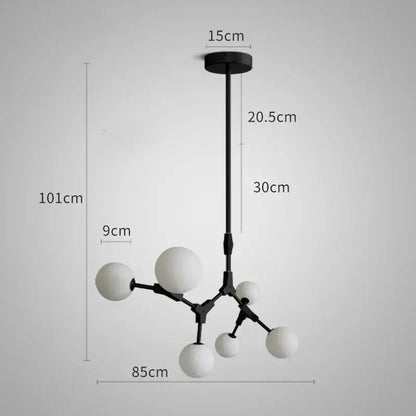 Modern brass iron magic molecular pendant lights dining room