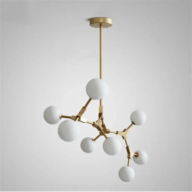 Modern brass iron magic molecular pendant lights dining room