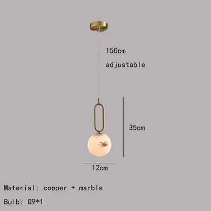Modern brass led pendant lights gold & black kitchen brass led