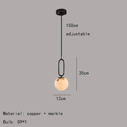 Modern brass led pendant lights gold & black kitchen brass led