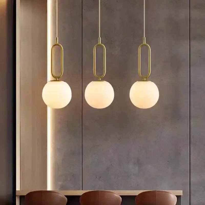 Modern brass led pendant lights gold & black kitchen brass led