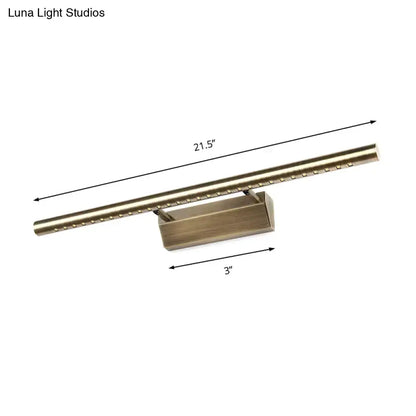 Modern brass led wall mounted light fixture bathroom vanity lighting