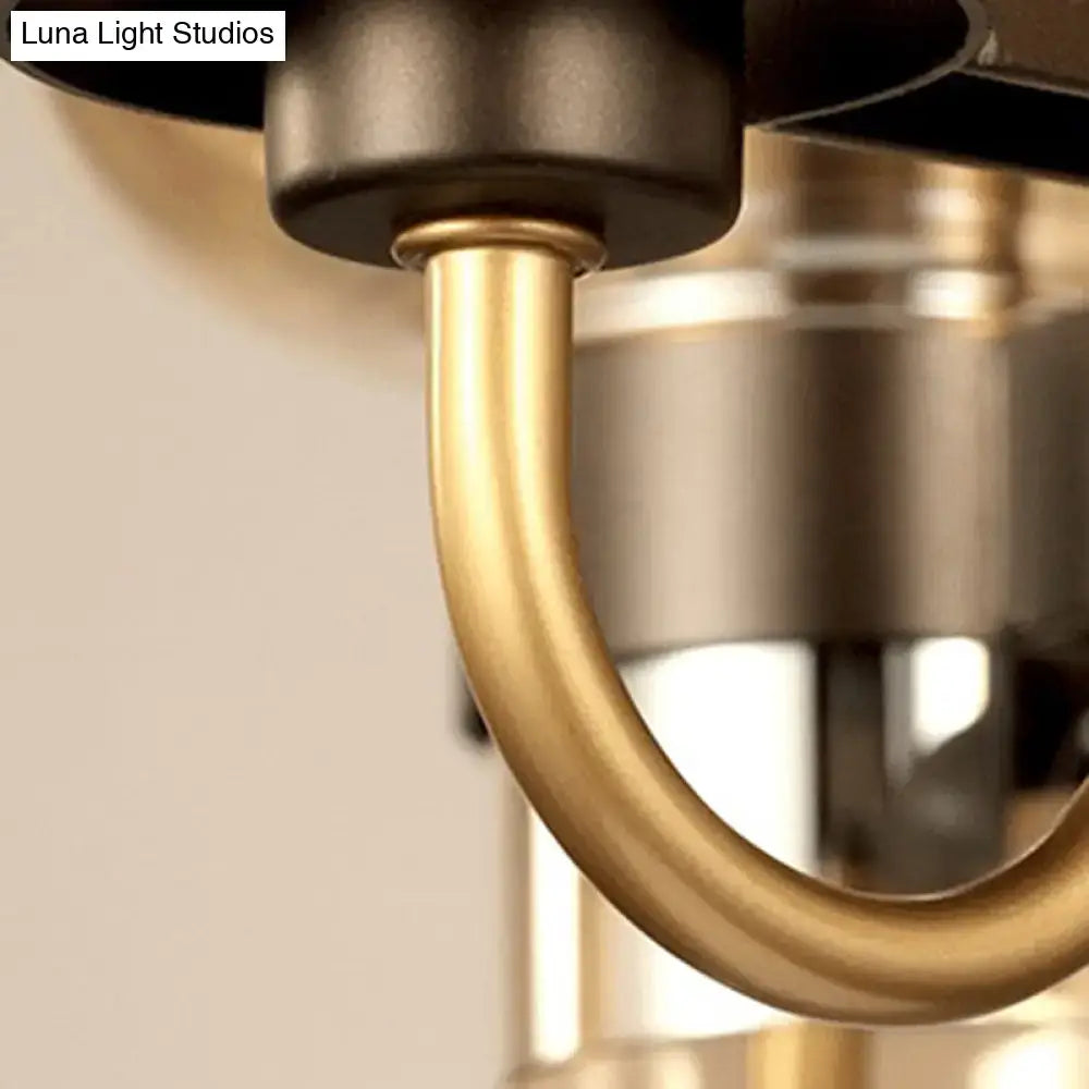 Modern brass linear design chandelier dining room 110v-120v light