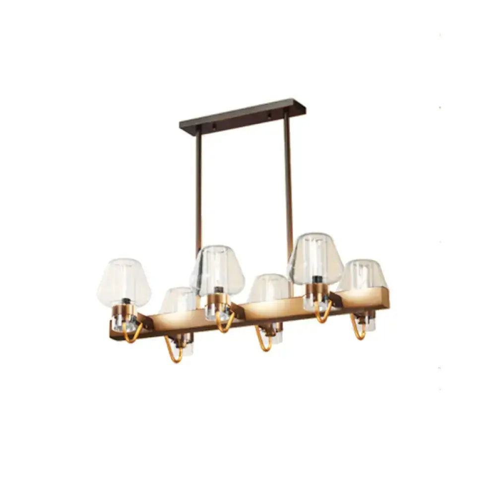 Modern brass linear design chandelier dining room 110v-120v light