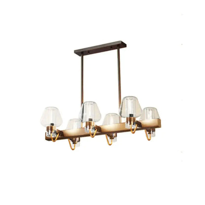 Modern brass linear design chandelier dining room 110v-120v light