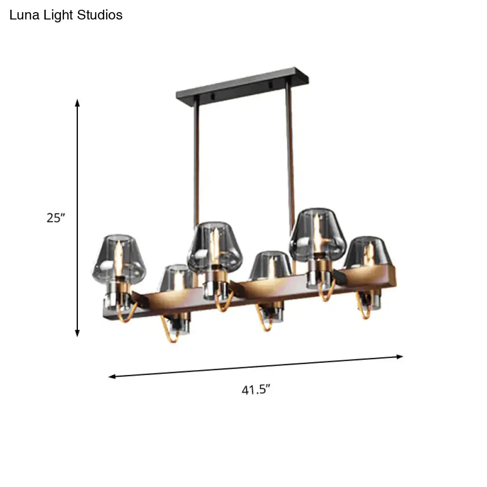 Modern brass linear design chandelier dining room 110v-120v light