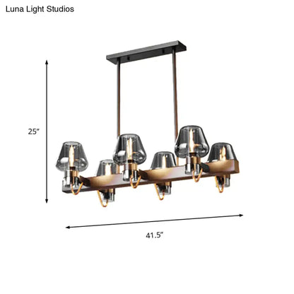 Modern brass linear design chandelier dining room 110v-120v light