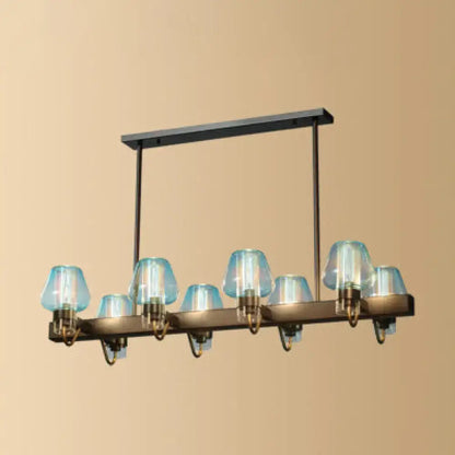 Modern brass linear design chandelier dining room 110v-120v light