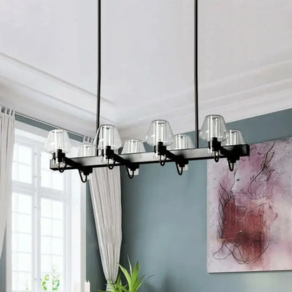 Modern brass linear design chandelier dining room 110v-120v light