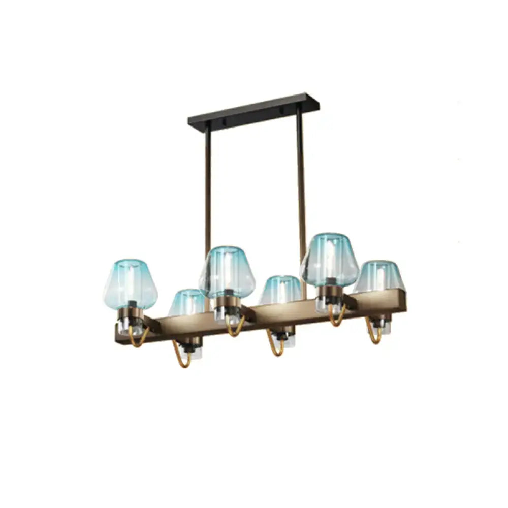 Modern brass linear design chandelier dining room 110v-120v light