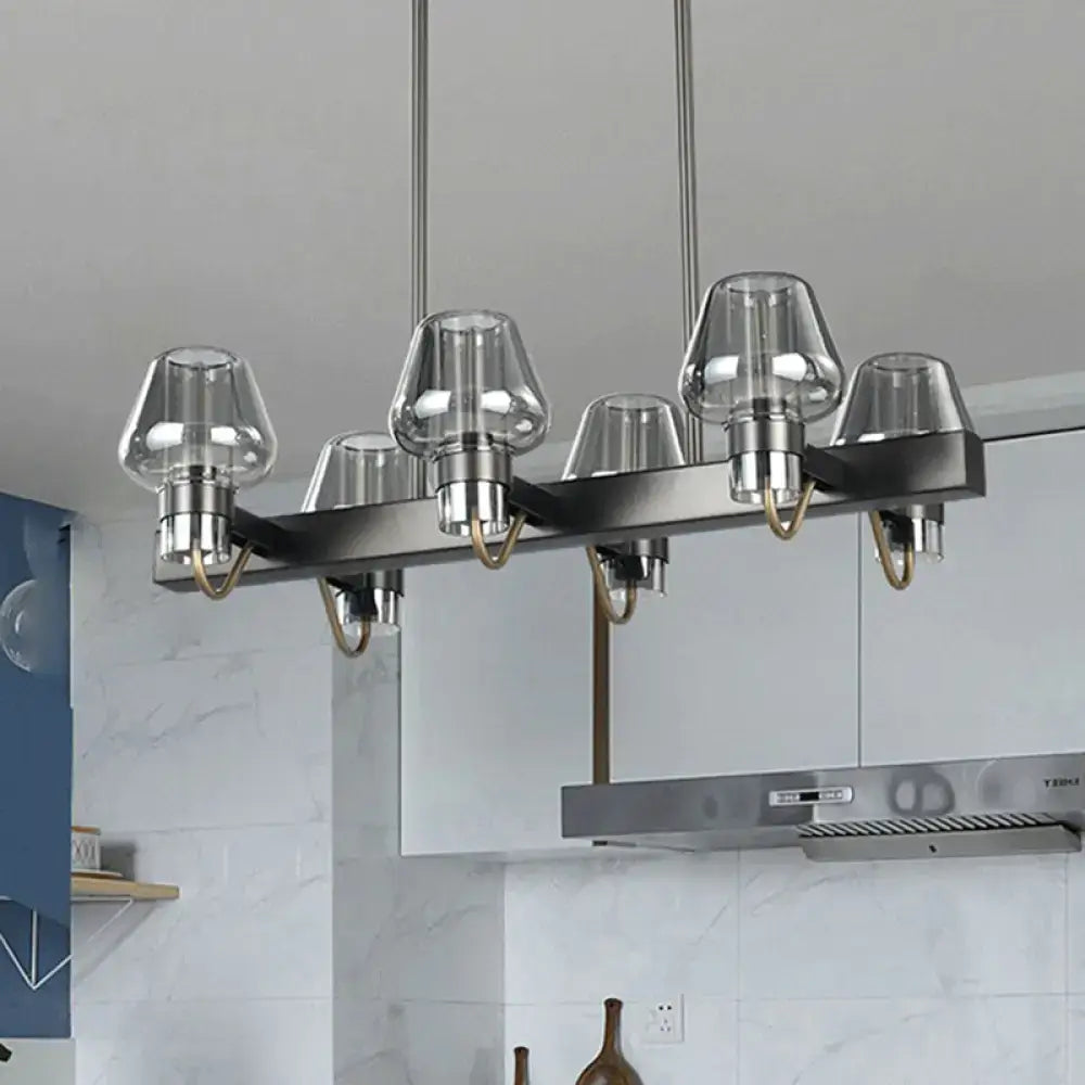 Modern brass linear design chandelier dining room 110v-120v light