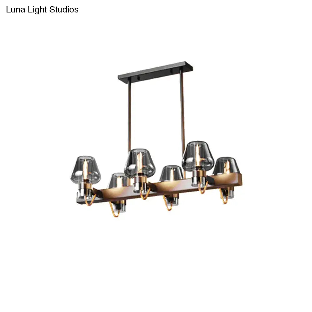 Modern brass linear design chandelier dining room 110v-120v light