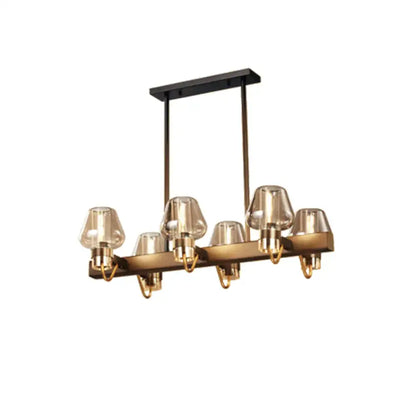 Modern brass linear design chandelier dining room 110v-120v light